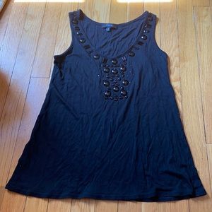 Express black beaded tank